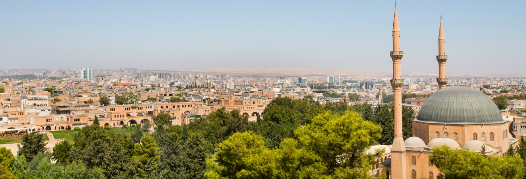 A view across the rooftops of Sanliurfa, Turkey
